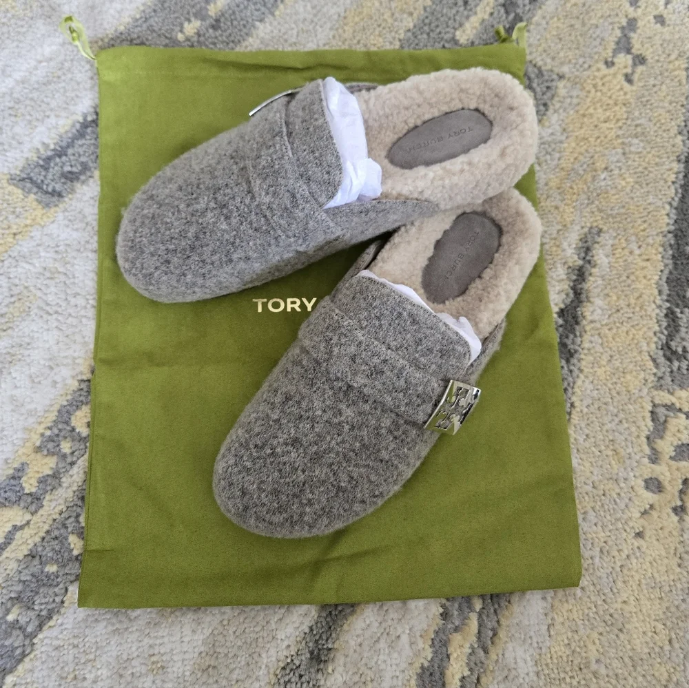 NWT Tory Burch Mellow Shearling Mule